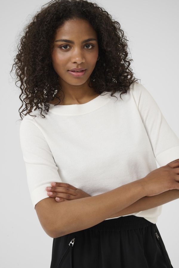 Kaffe Top Boatneck / 10510252 Chalk