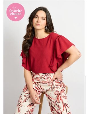 C&amp;S The Label Top / 26ZZC05 Karanda Red