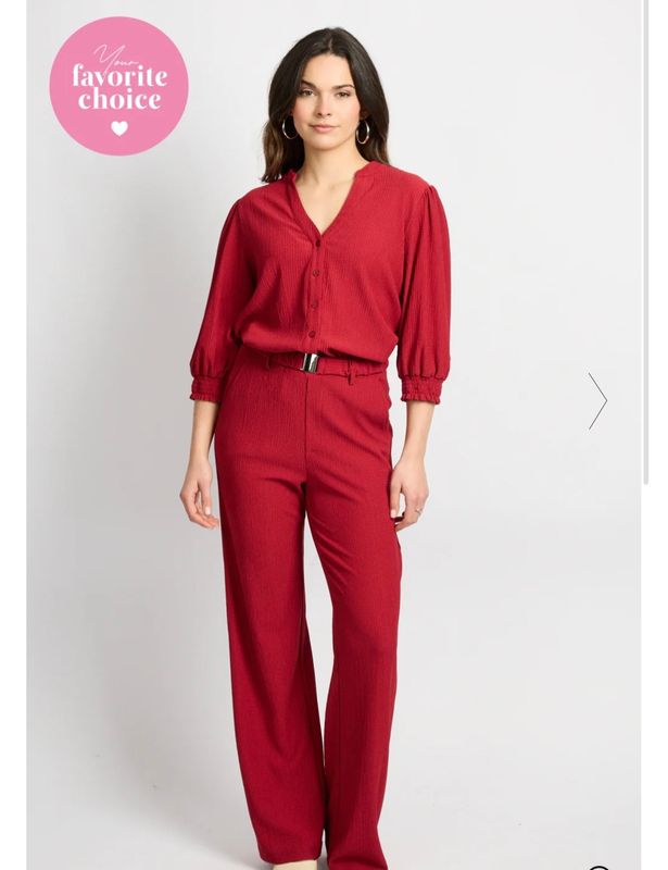 C&amp;S The Label Pants Wide Leg / 26ZZC07 Karanda Red