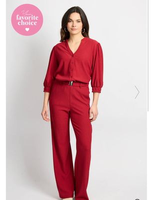 C&amp;S The Label Pants Wide Leg / 26ZZC07 Karanda Red