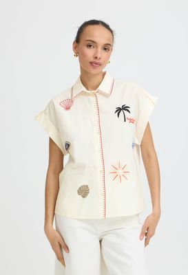B.Young Blouse Sunny Retro Cotton / .Yo 20818833 Birch