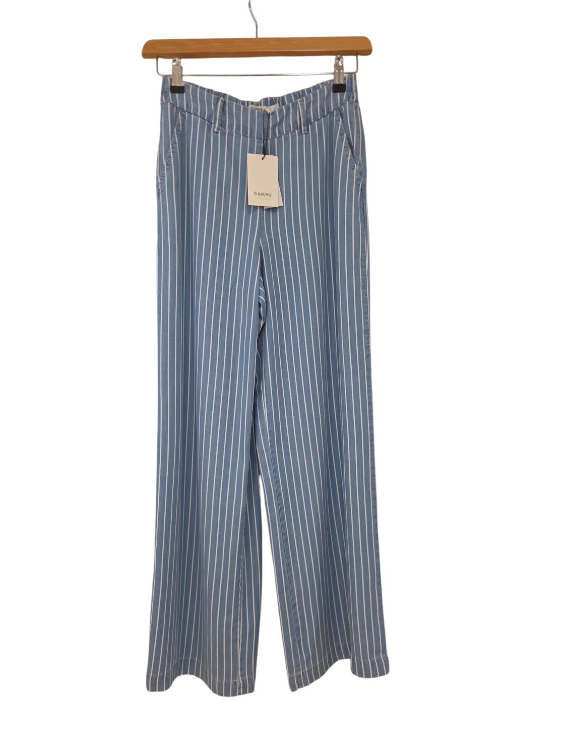 B.Young Pants Wide fit / 20818787 LIGHT BLUE DENIM STRIPE