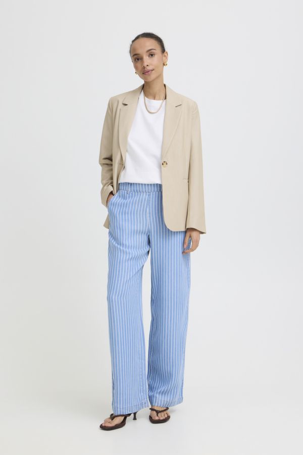 B.Young Pants Wide fit / 20818787 LIGHT BLUE DENIM STRIPE