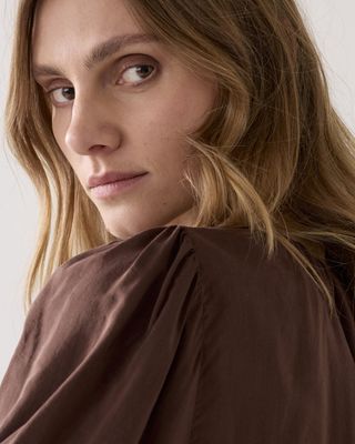 Summum Woman Top Silky/ 2s3442-12370 Coffee