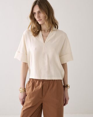 Summum Woman Top Short Sleeve/ 2s3432-12372 Ivory