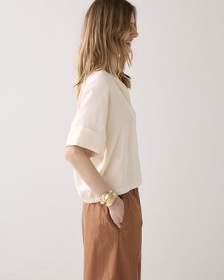 Summum Woman Top Short Sleeve/ 2s3432-12372 Ivory