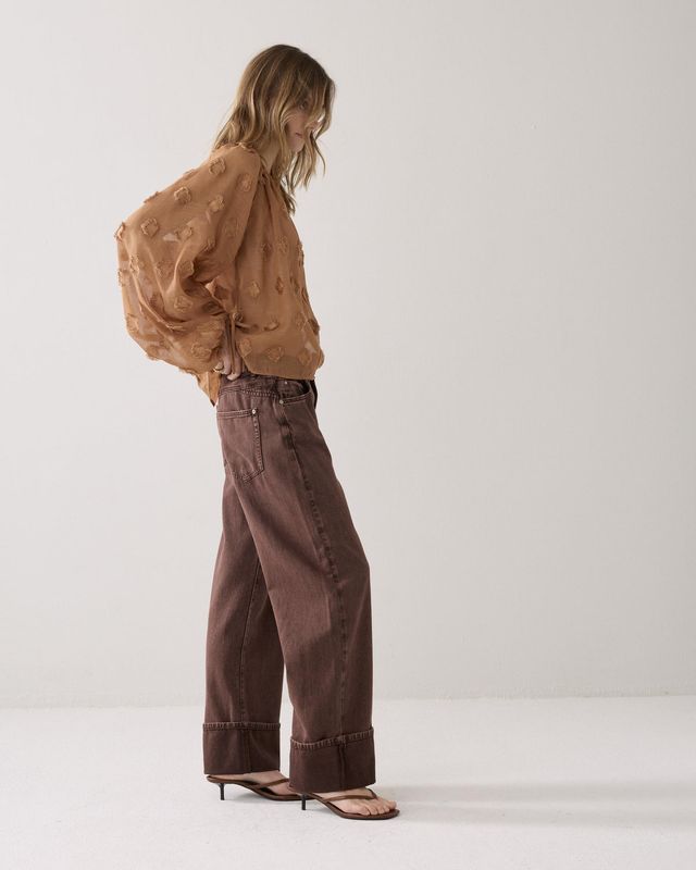 Summum Woman Jeans Wide fit Baggy / 4s2914-12401 Coffee