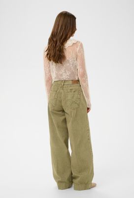 Cream Pants Denim Wide Leg  / 10614836 Gothic Olive