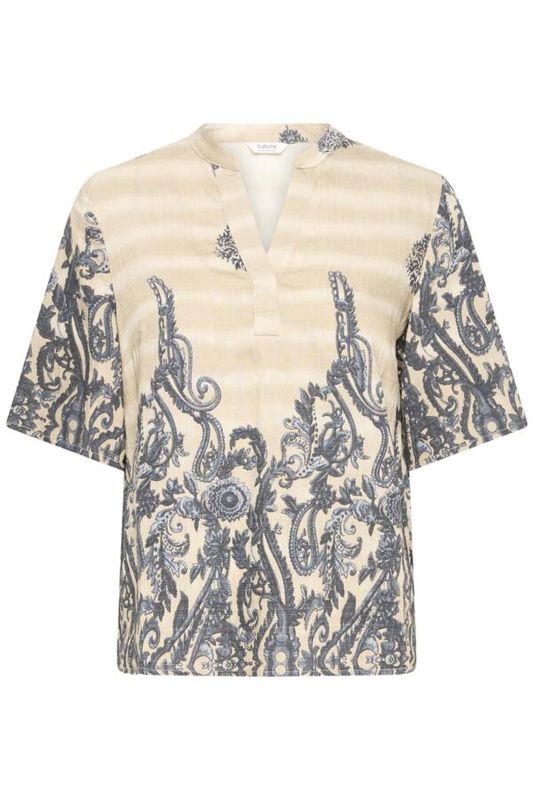 B.Young Top / 20819255 BLUE/OFF WHITE ETHNICAL