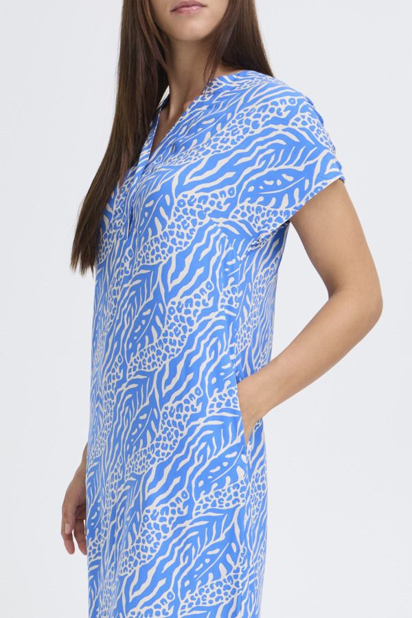 B.Young Dress Maxi Viscose / 20818761 NATURE VIBES NEBULAS BLUE