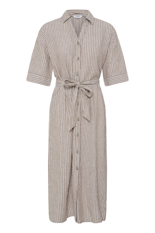 B.Young Dress Pinstripe Linen / 20818827 WOODSMOKE STRIPE