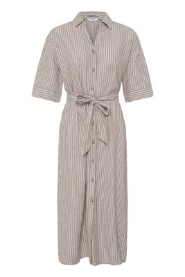 B.Young Dress Pinstripe Linen / 20818827 WOODSMOKE STRIPE