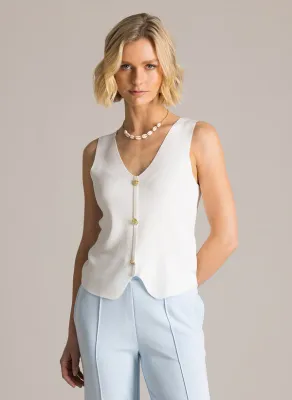 Yest Gilet Tiara /0006157 Off White