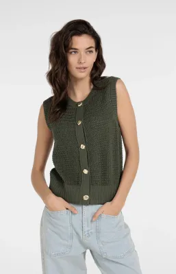 YAYA Cardigan Cotton / 01-010153-604 ARMY GREEN