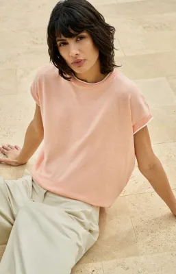 YAYA Top Knitted / 01-000580-604 PEACH PALAZZO ORANGE MELANGE