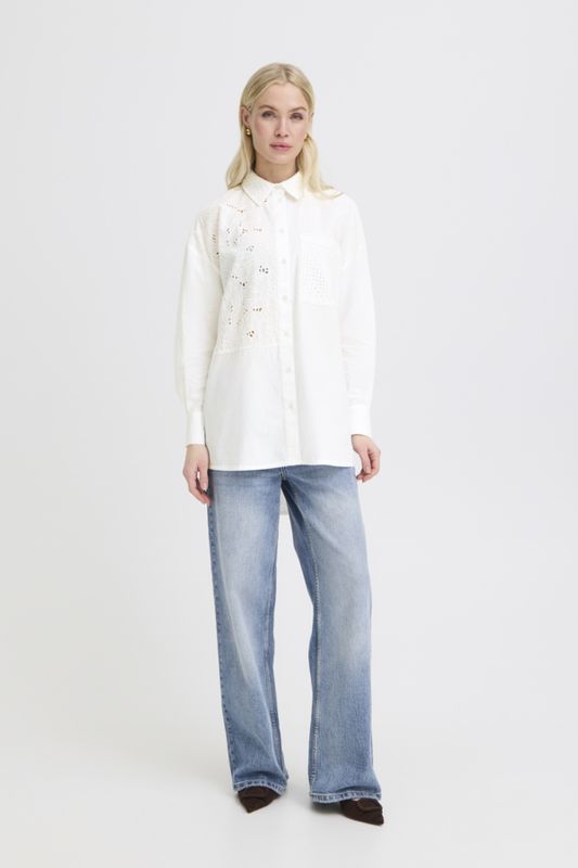 B.Young Blouse Embrodred / 20818809 Marshmallow