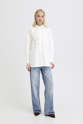 B.Young Blouse Embrodred / 20818809 Marshmallow