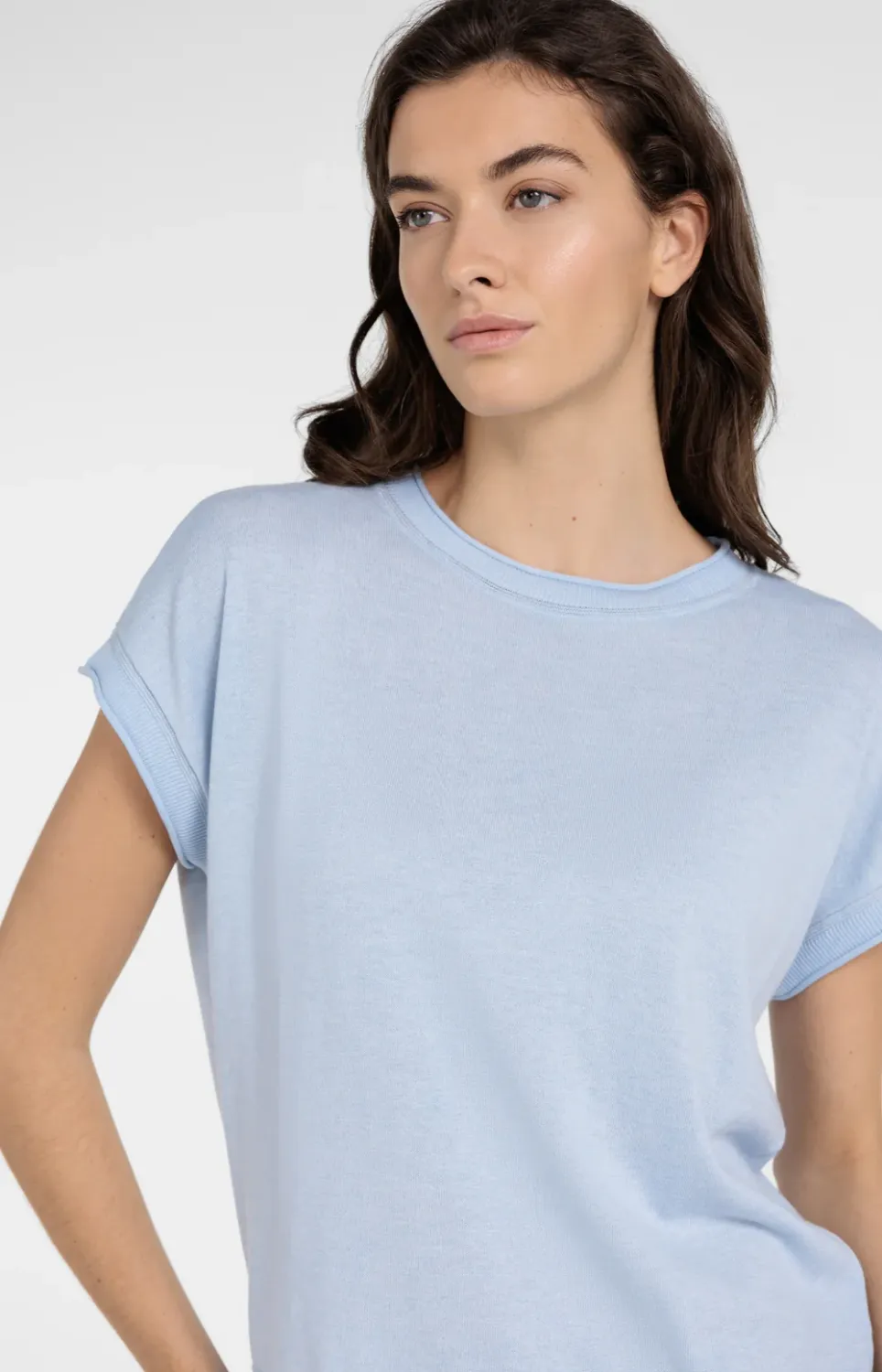 YAYA Top Knitted/ 01-000580-604 LIGHT BLUE MELANGE