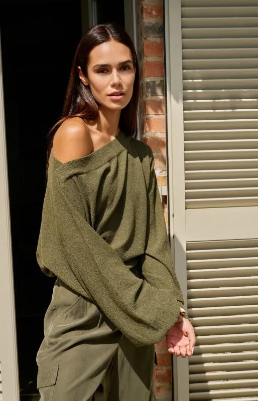 YAYA Pullover Knitted / 01-000583-604 ARMY GREEN