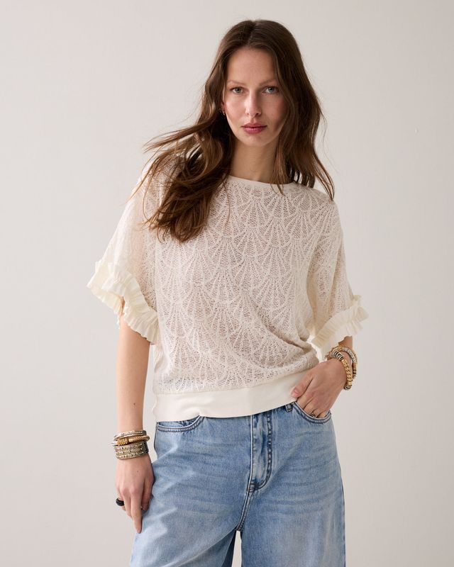 Summum Woman Top Boxy / 3s5297-30757 115 Ivory