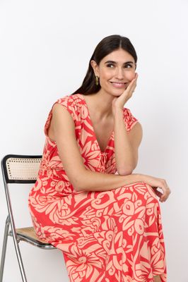 Soya Concept Dress Viscose / 41777 3212C SALMON COMBI