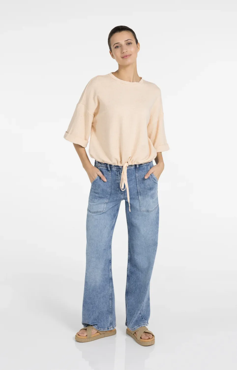 YAYA Jeans / 01-311140-604 MID BLUE DENIM