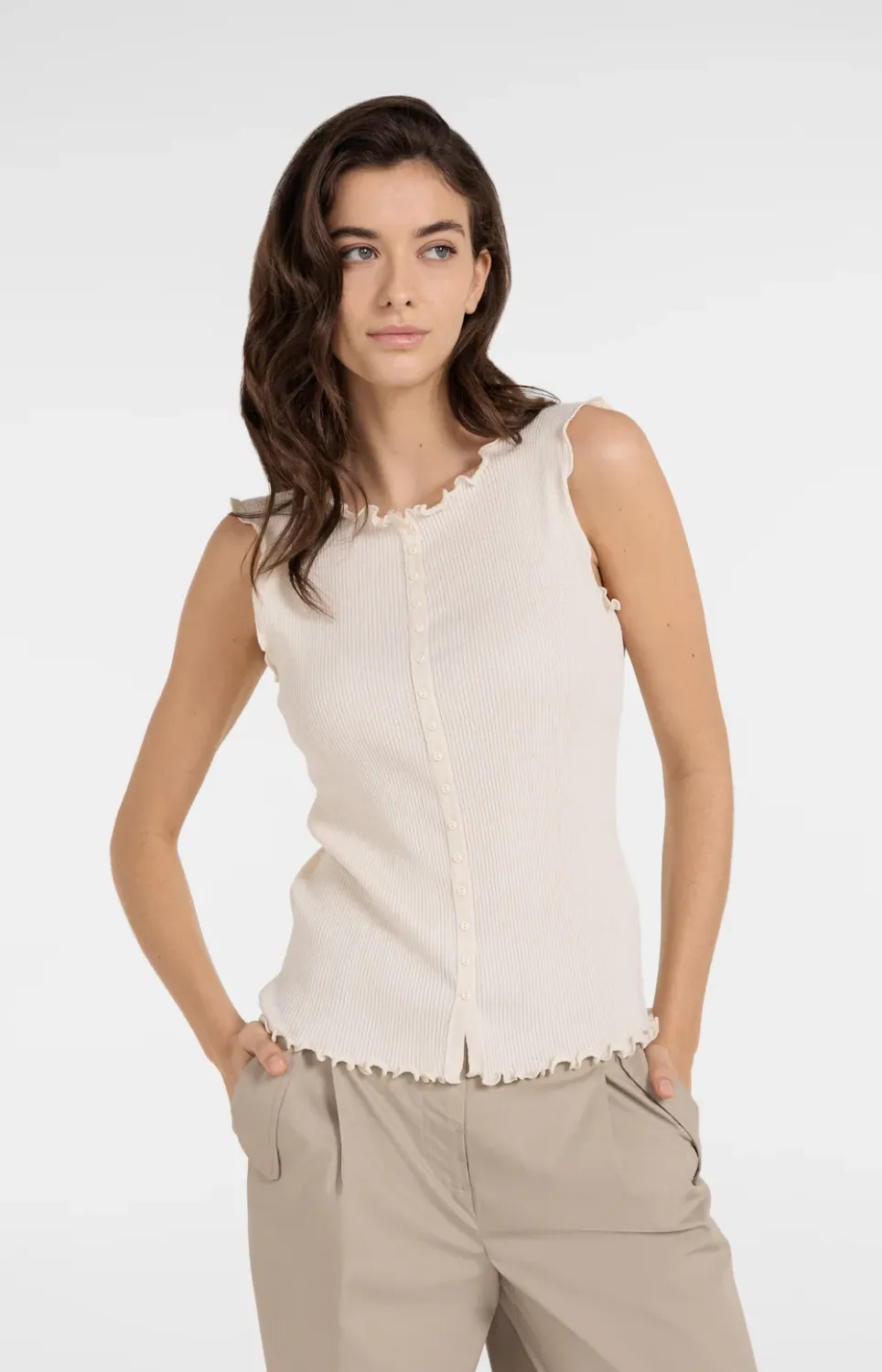 YAYA Top Luxery Blend / 01-709363-604 CREME BEIGE MELANGE