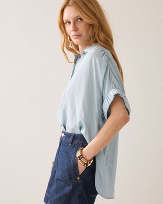 Summum Woman Blouse Short Sleeve/ 2s3484-12370 431 Glacier Blue