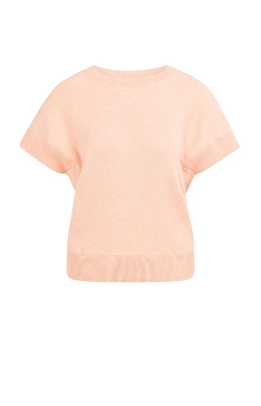 YAYA Sweater Short Sleeve/ 01-000579-604 PEACH PALAZZO ORANGE MELANGE