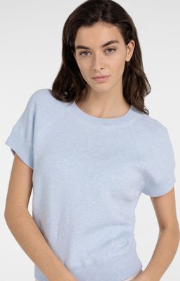 YAYA Sweater Short Sleeve/ 01-000579-604 LIGHT BLUE MELANGE