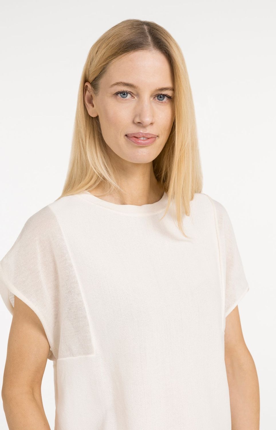 YAYA Top Mesh Detail / 01-000578-604 CREME BEIGE