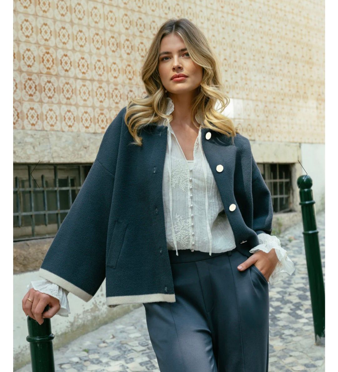 C&amp;S Jacket/ 26VKC01 Dark Jeans Blue/Sand