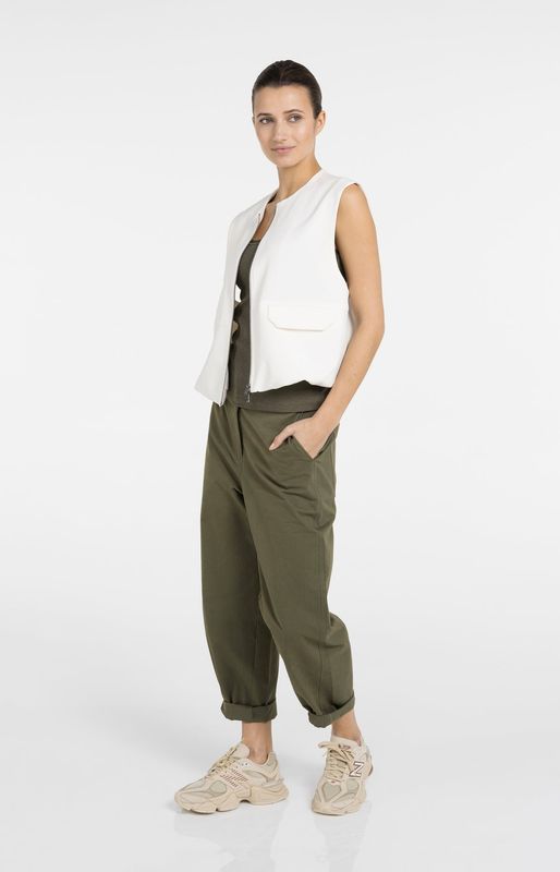 YAYA Pants Barrelfit/ 01-301250-604 ARMY GREEN