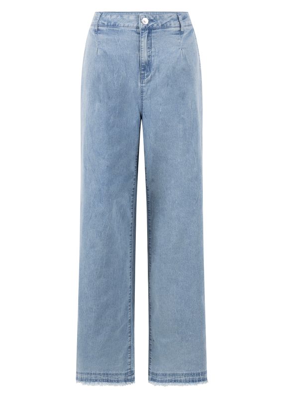 Tramontana Pants Wide Leg Stretch Cotton / C15-20-101 Light Blue Denim