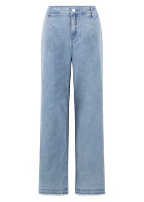 Tramontana Pants Wide Leg Stretch Cotton / C15-20-101 Light Blue Denim
