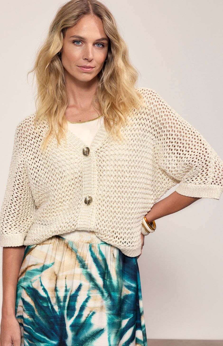 Tramontana Cardigan/ C02-20-701 Stone