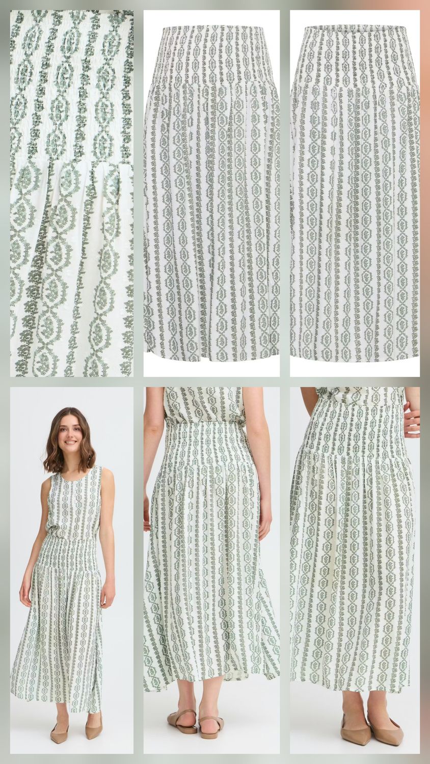 Fransa Skirt / 20616301 Green Art