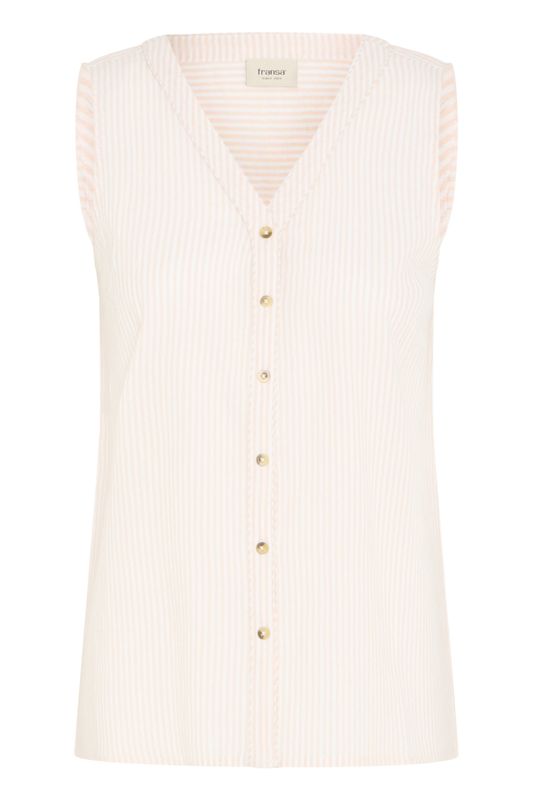 Fransa Top Stripe Cotton / 20616306 Rose Smoke Art Fransa Top Stripe Cotton / 20616306 Rose Smoke Art