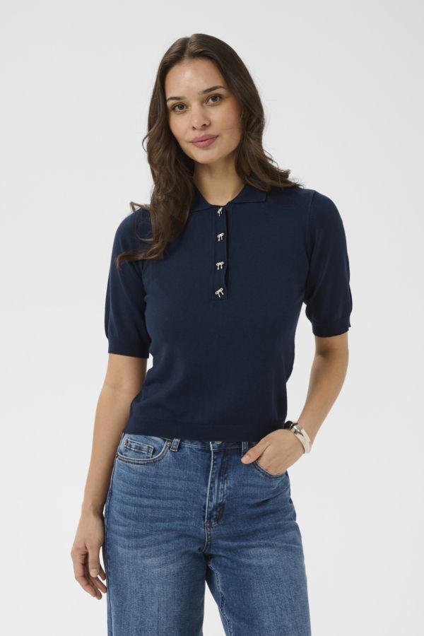 Kaffe Top Polo Viscosemix / 10511531 Midnight Marine
