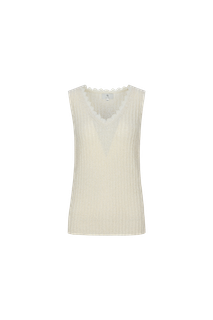 C&amp;S Top Karita Knit / 26ZFOC10 Wool White