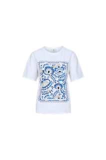 C&amp;S Tee Print / 26ZFFC01 Offwhite/Cornflower Blue