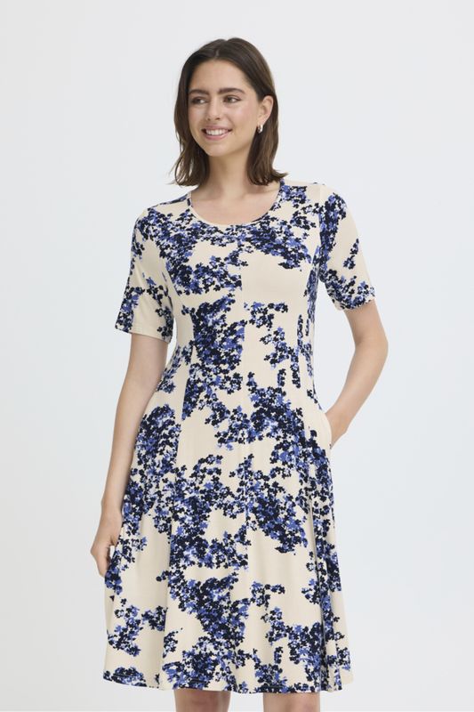 Fransa Dress Viscose / 20617715 SOFT PETALS NOUVEAN NAVY