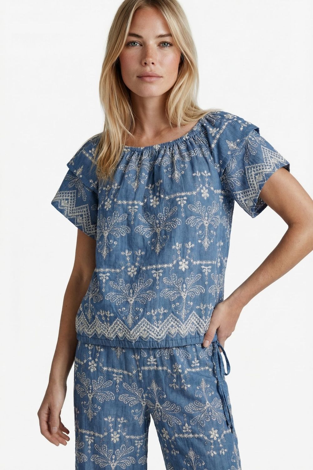 G-Maxx Top Fallon / 26ZFWG03 Denim Mid Blue