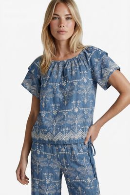 G-Maxx Top Fallon / 26ZFWG03 Denim Mid Blue