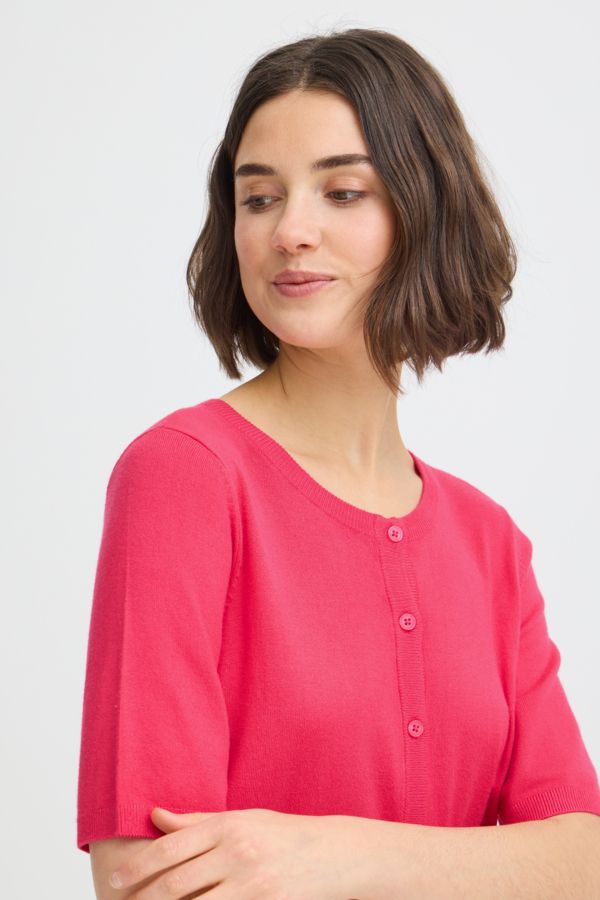 Fransa Cardigan Viscoseknit / 20617871 VIRTUAL PINK