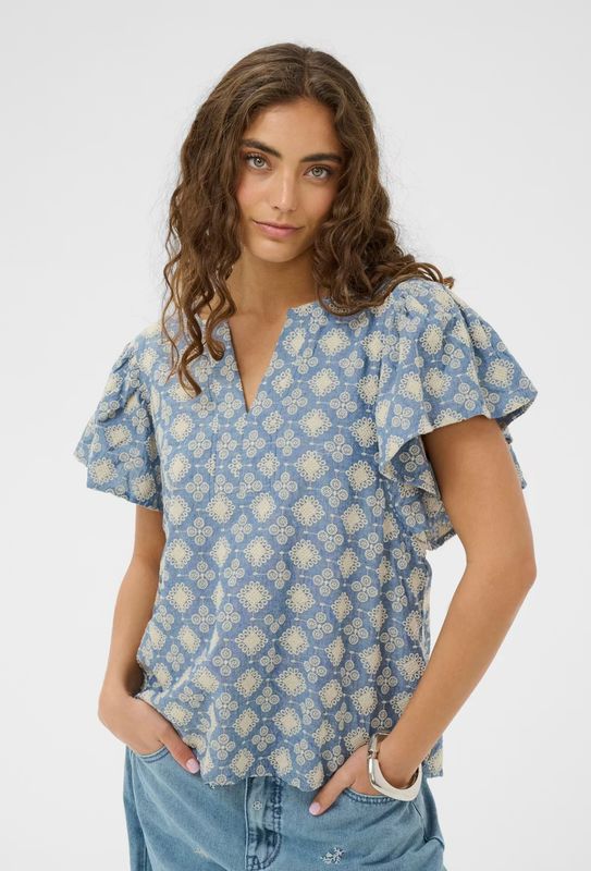 Culture DK Blouse/ 50113037 Blue/White
