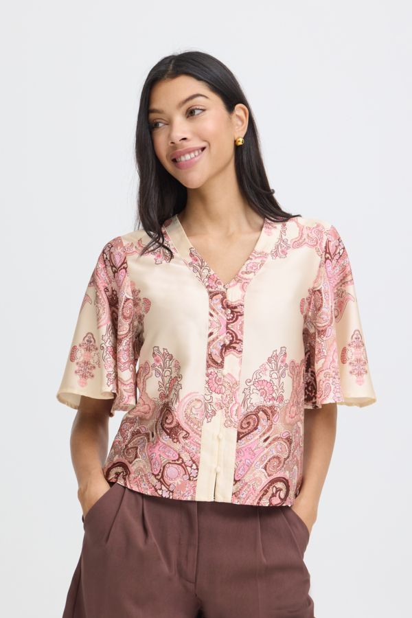 B.Young Blouse Satinlook Paisley /20819065 BIRCH PAISLEY