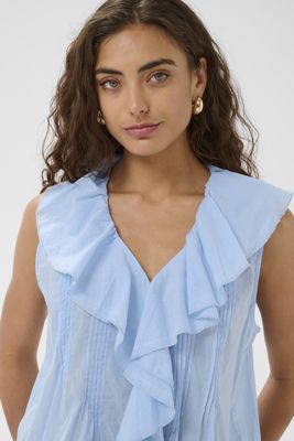 Culture DK Top Ruffle / 50113176 Powder Blue