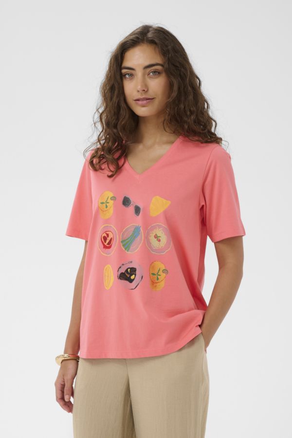 Culture DK Tee Cotton / 50113154 Sugar Coral