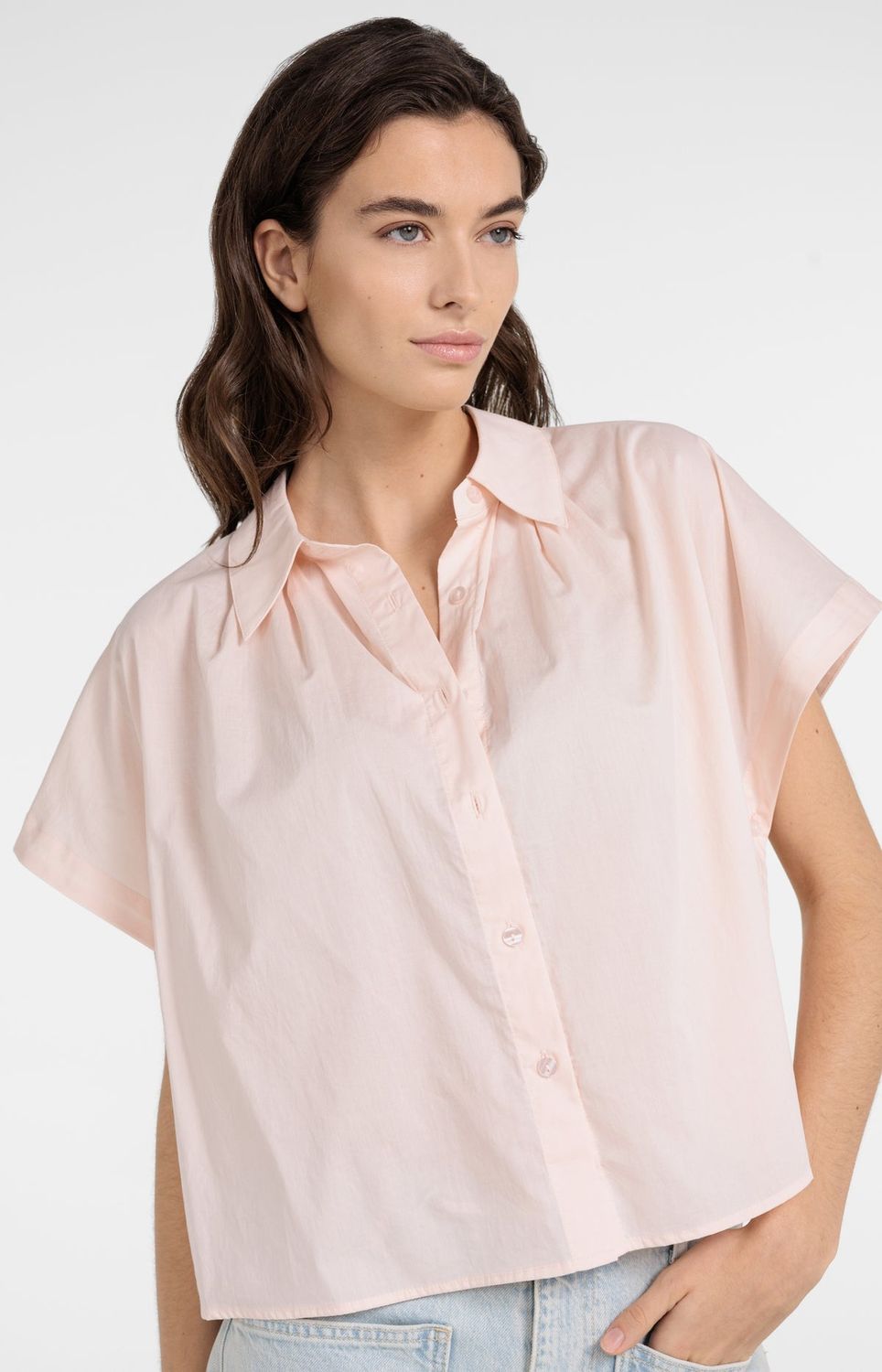 YAYA Blouse Boxy / 01-201202-604 CREME DE PECHE ORANGE